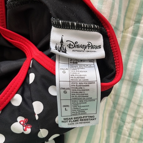 Disney Parks swimsuit women’s large L polka dot Minnie one piece - Picture 5 of 6